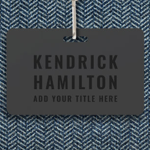 Tarjeta De Identificación Moderno y moderno negro negro negro negro Minimali