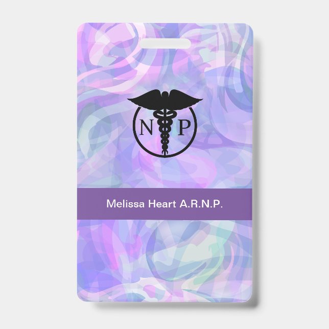 Tarjeta De Identificación modernos distintivos médicos de enfermera profesio (Parte frontal)