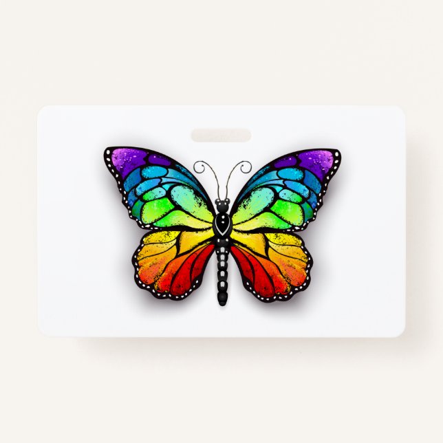 Tarjeta De Identificación Monarca de mariposa arco iris (Anverso)
