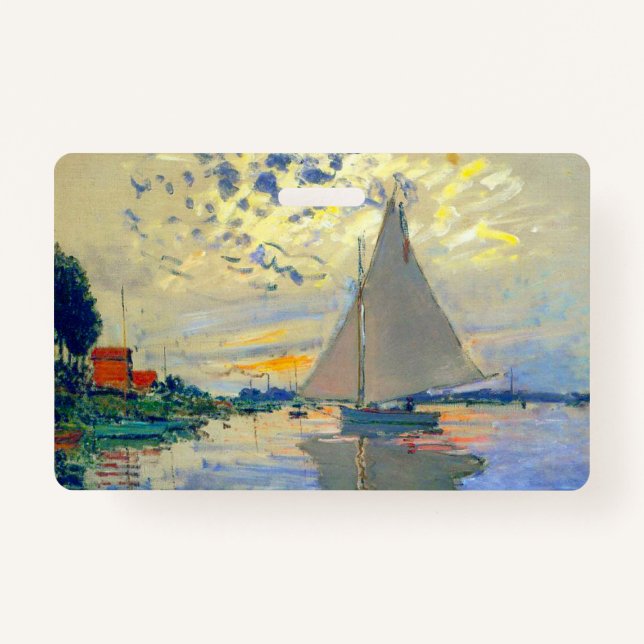 Tarjeta De Identificación Monet Sailboat en Le Petit-Gennevilliers (Anverso)