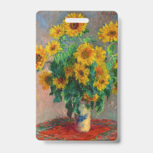 Tarjeta De Identificación Monet Sunflowers