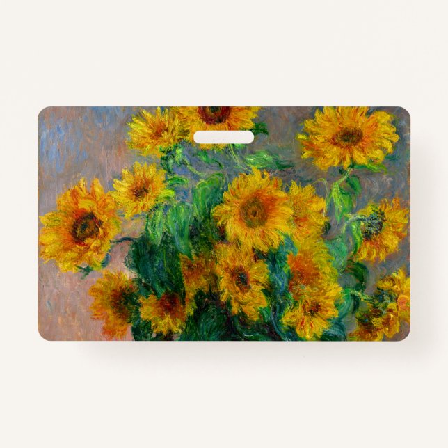 Tarjeta De Identificación Monet Sunflowers (Anverso)
