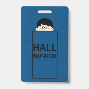 Tarjeta De Identificación Monitor de pasillo escolar