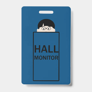 Tarjeta De Identificación Monitor de pasillo escolar