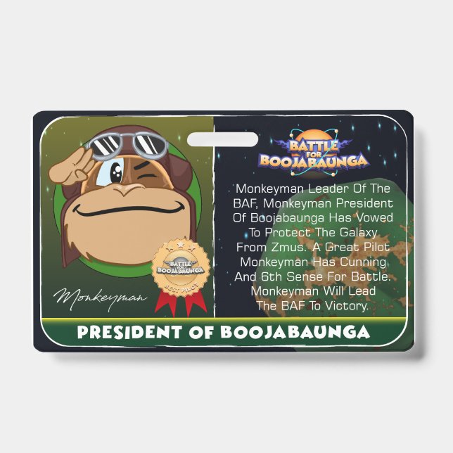 TARJETA DE IDENTIFICACIÓN MONKEYMAN BAF (Anverso)