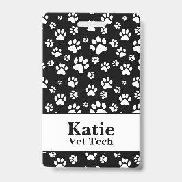 Tarjeta De Identificación Monograma de impresión de pinturas de animales en 