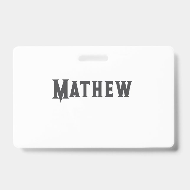 Tarjeta De Identificación monograma de letra inicial simple añade tu nombre  (Parte frontal)