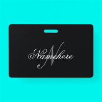 Monograma de nombre único personalizado en blanco 