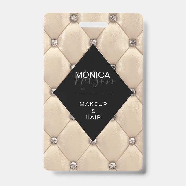 Tarjeta De Identificación monograma lujoso (Anverso)