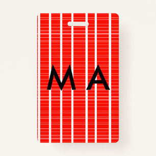 Tarjeta De Identificación Monograma simple añada su letra de nombre man mini