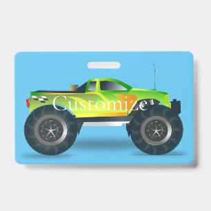 Tarjeta De Identificación Monster Truck Thunder_Cove