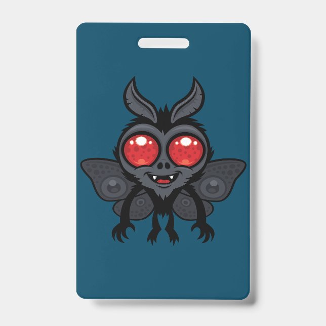 Tarjeta De Identificación Monstruo Mothman Criptido Lindo y Espeluznante (Parte frontal)