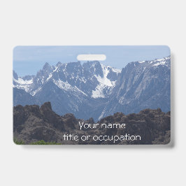 Tarjeta De Identificación Montañas coronadas de nieve de Lone Pine