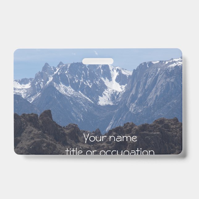 Tarjeta De Identificación Montañas de nieve de Lone Pine (Front)