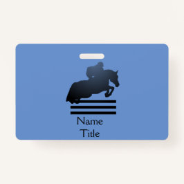 Tarjeta De Identificación Mostrar saltador limpiando un obstáculo.