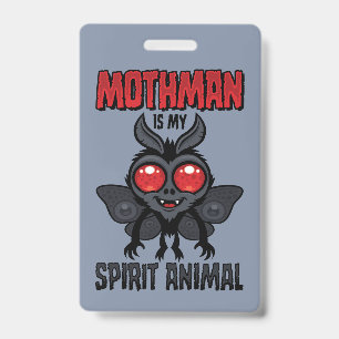 Tarjeta De Identificación Mothman Es Mi Animal Espiritual