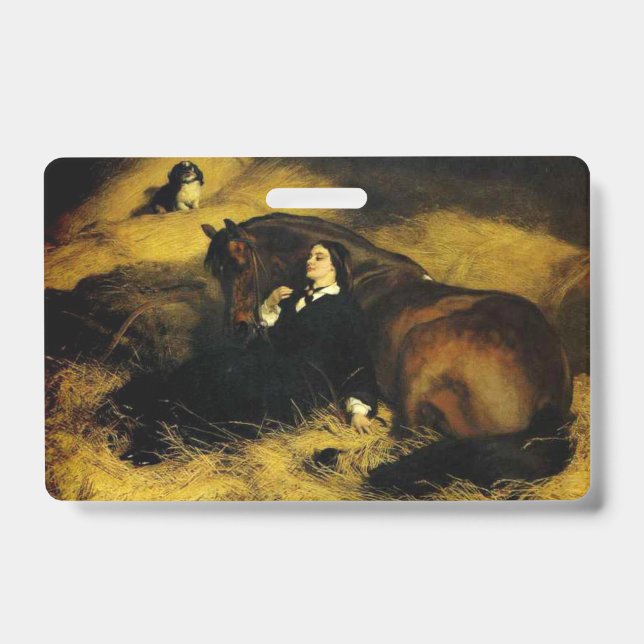 Tarjeta De Identificación Mujer y caballo (Parte frontal)