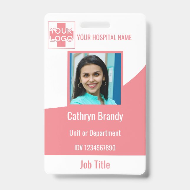 Tarjeta De Identificación Mujeres empleadas en hospitales o clínicas (Parte frontal)