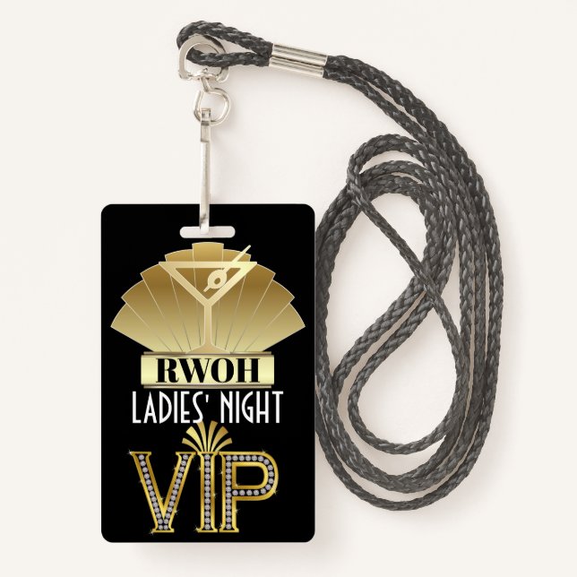 Tarjeta De Identificación Mujeres reales de ... Lanyard Badge (Anverso son cordón)