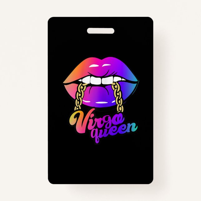 Tarjeta De Identificación Mujeres Virgo Reina Zodiac Litros Agosto Septiembr (Anverso)