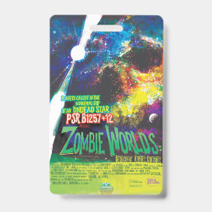 Tarjeta De Identificación Mundos Zombi Halloween Galaxia de Horrores