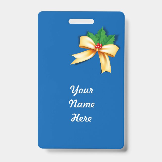 Tarjeta De Identificación Navidades Bow (Parte frontal)