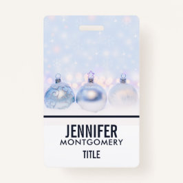 Tarjeta De Identificación Navidades de plata festividad golpean la nieve