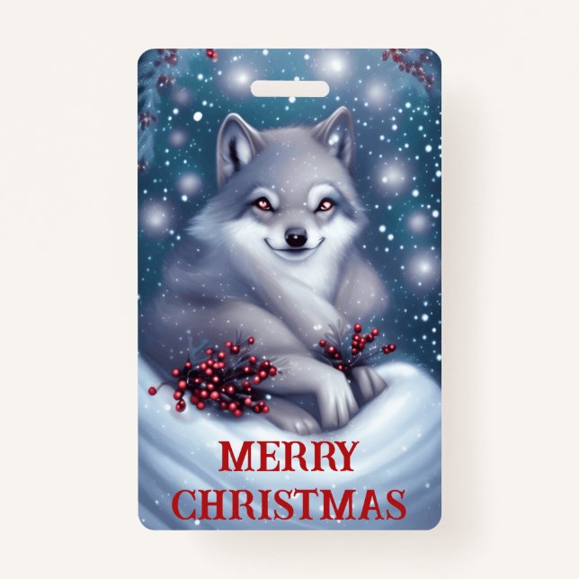 Tarjeta De Identificación Navidades Wolf - Badge (Anverso)