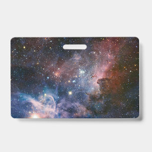 Tarjeta De Identificación Nebulosa Carina roja y azul telescopio Hubble