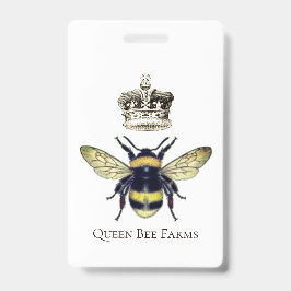 Tarjeta De Identificación Negocio Abeja y Corona