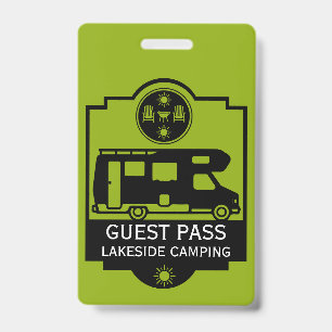 Tarjeta De Identificación Negocio de Camping de Caravanas