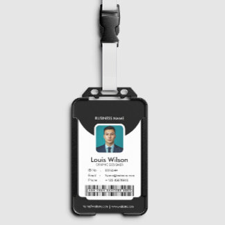 Tarjeta De Identificación Negra | Seguridad de la compañía de identificación