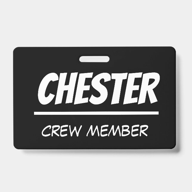 Tarjeta De Identificación negrita, gráfico lanyard - miembro de la tripulaci (Parte frontal)