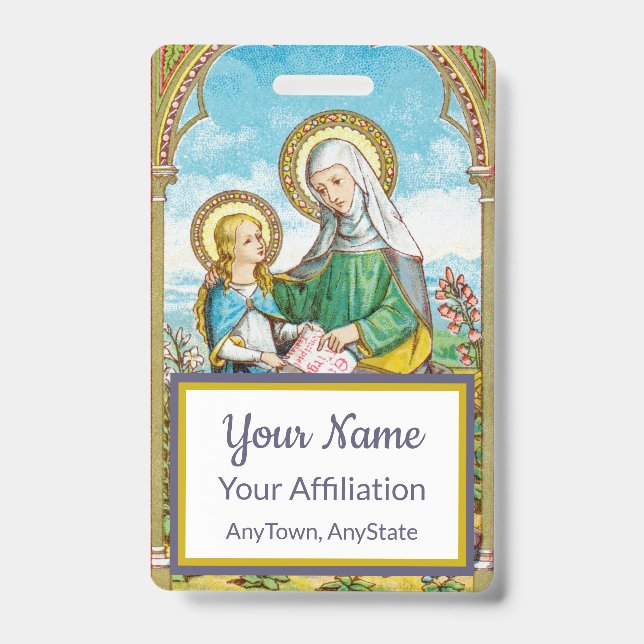 Tarjeta De Identificación NeoGothic St. Anne y Young Mary (SAU 29) Badge (Parte frontal)