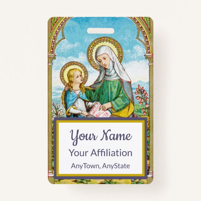 Tarjeta De Identificación NeoGothic St. Anne y Young Mary (SAU 29) Badge (Anverso)