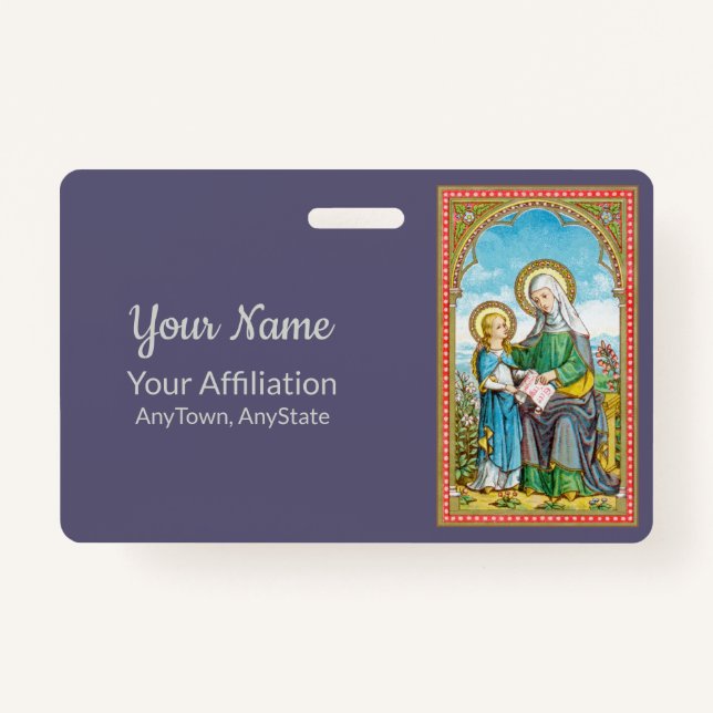 Tarjeta De Identificación NeoGothic St. Anne y Young Mary (SAU 29) Badge (Reverso)