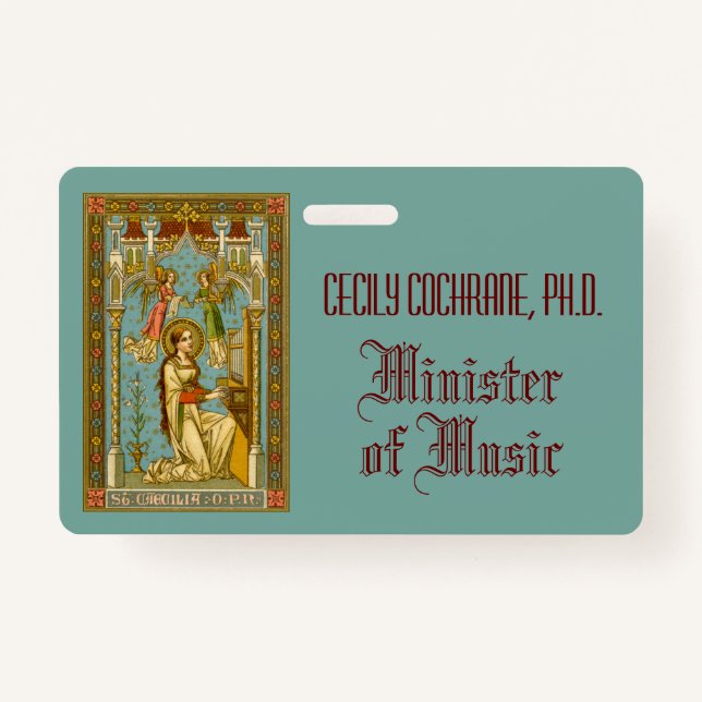 Tarjeta De Identificación NeoGothic St. Cecilia de Roma (BNG 02) Badge (Anverso)