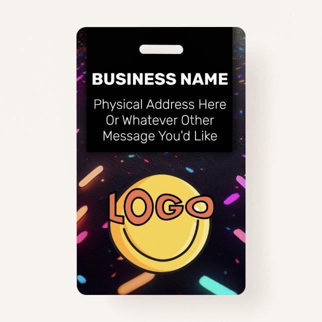 Tarjeta De Identificación Neon Glow Nightclub ID Concierto pase de evento VI (Reverso)