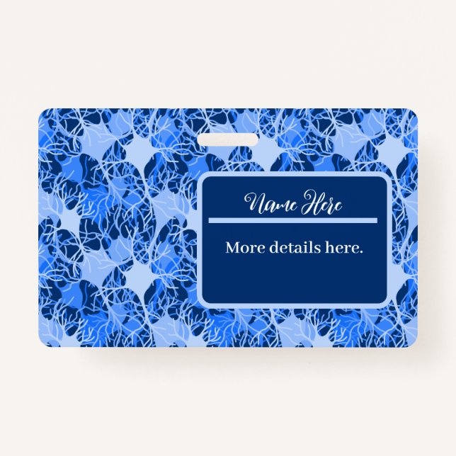 Tarjeta De Identificación Neuronas azules de la red neuronal (Anverso)