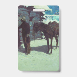 Tarjeta De Identificación Nieve de invierno de caballos y bovinas