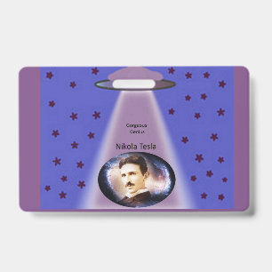 Tarjeta De Identificación Nikola Tesla el inventor genio