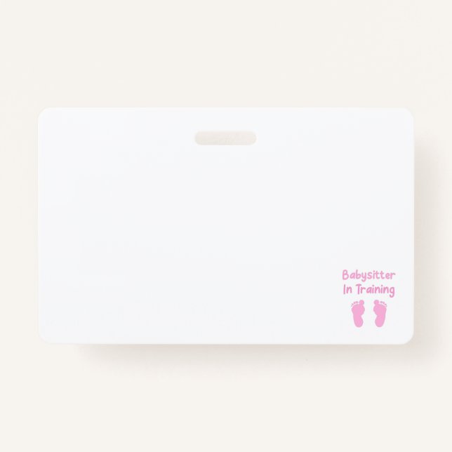 Tarjeta De Identificación Niñera En Formación (Anverso)