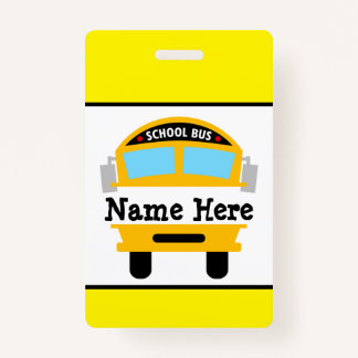 Tarjeta De Identificación Niños de vuelta a la escuela Autobús personalizado