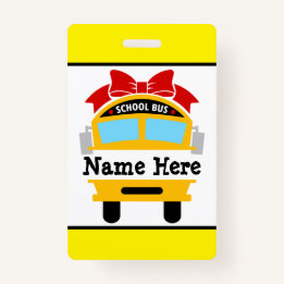 Tarjeta De Identificación Niños de vuelta a la escuela Autobús personalizado