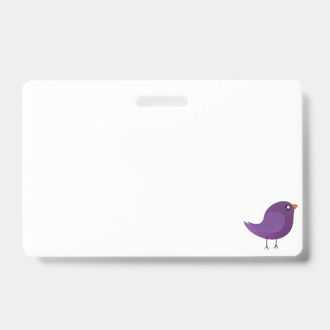 Tarjeta De Identificación Niños pajarito lindo  (Parte frontal)