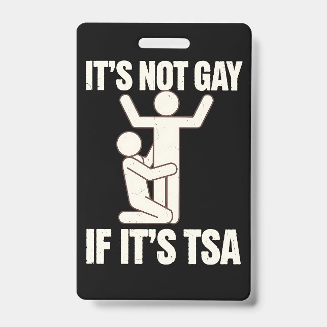 Tarjeta De Identificación No Es Gay Si Es Graciosa La Seguridad De TSA LGBTQ (Parte frontal)