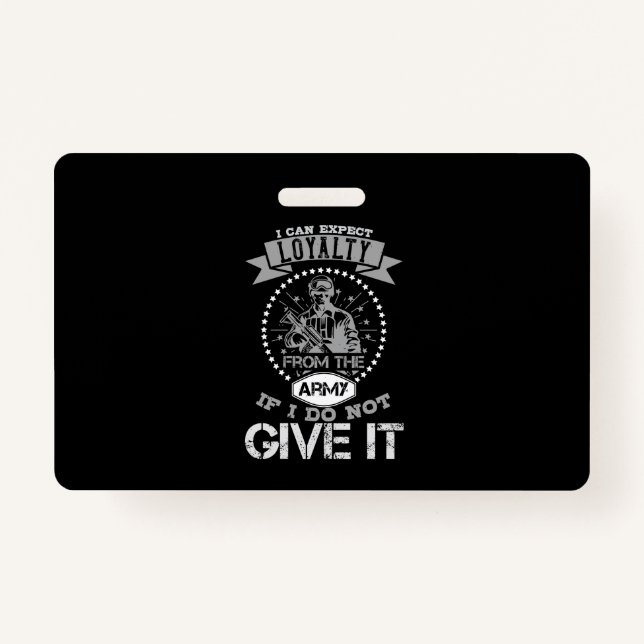 Tarjeta De Identificación No Puedo Esperar Lealtad Del Ejército (Anverso)