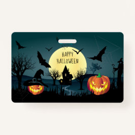 Tarjeta De Identificación Noche de Halloween Noche de moda