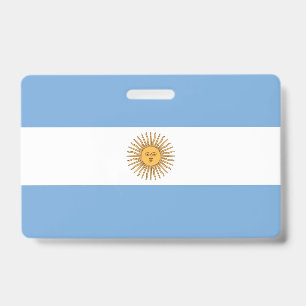 Tarjeta De Identificación Nombra con bandera de Argentina