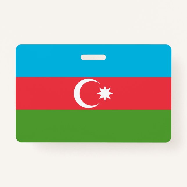 Tarjeta De Identificación Nombra con bandera de Azerbaiyán (Anverso)